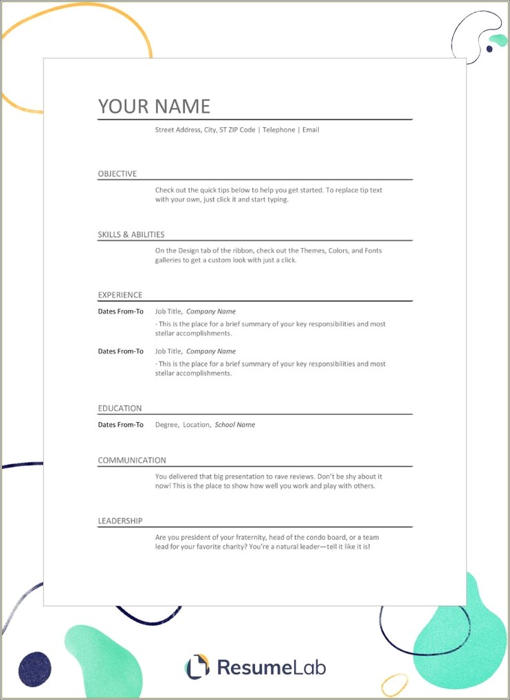 50 Free Microsoft Word Resume Templates For Download