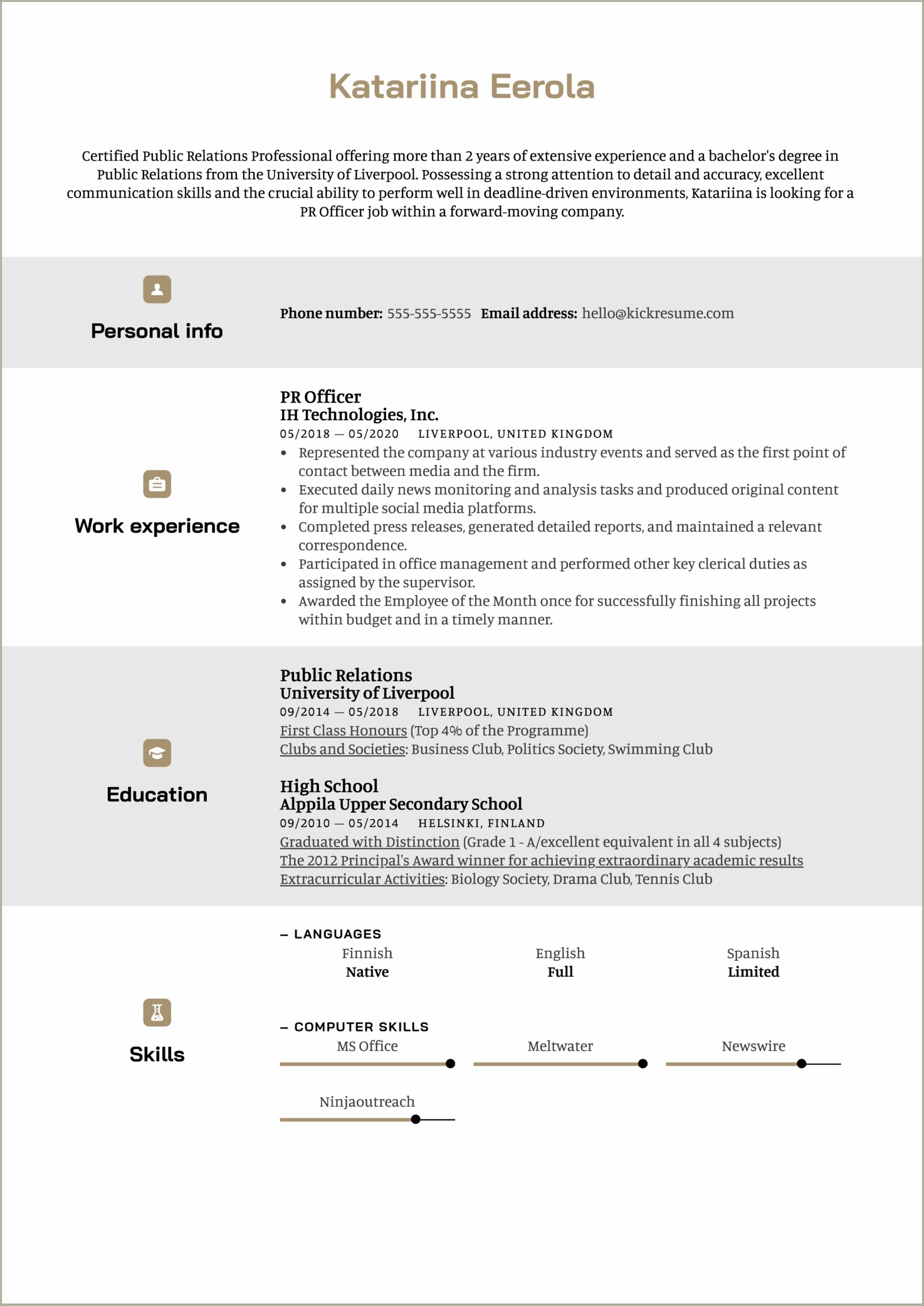 A Resume Sample For A+ Certified