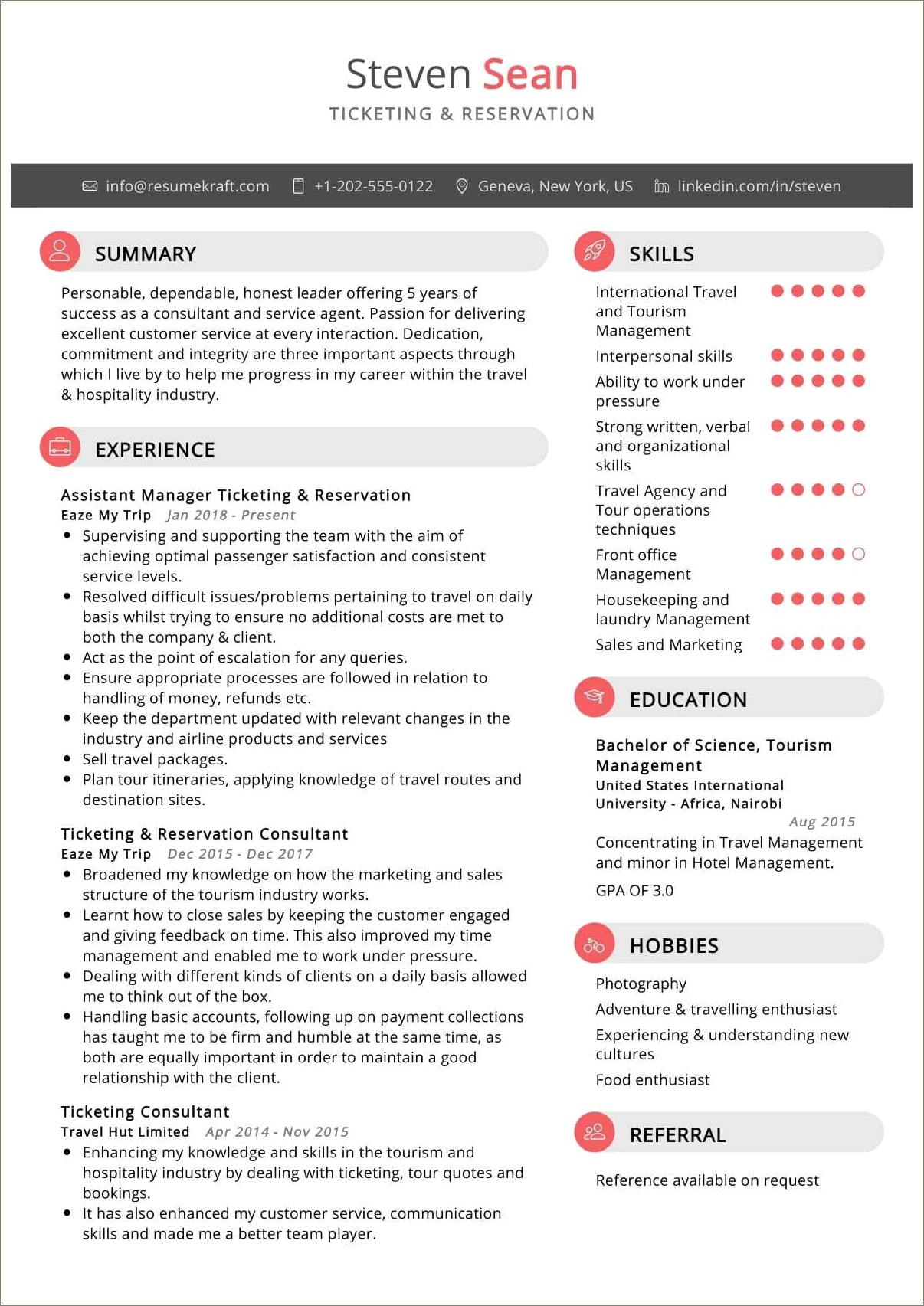Airline Ticket Agent Job Description For Resume