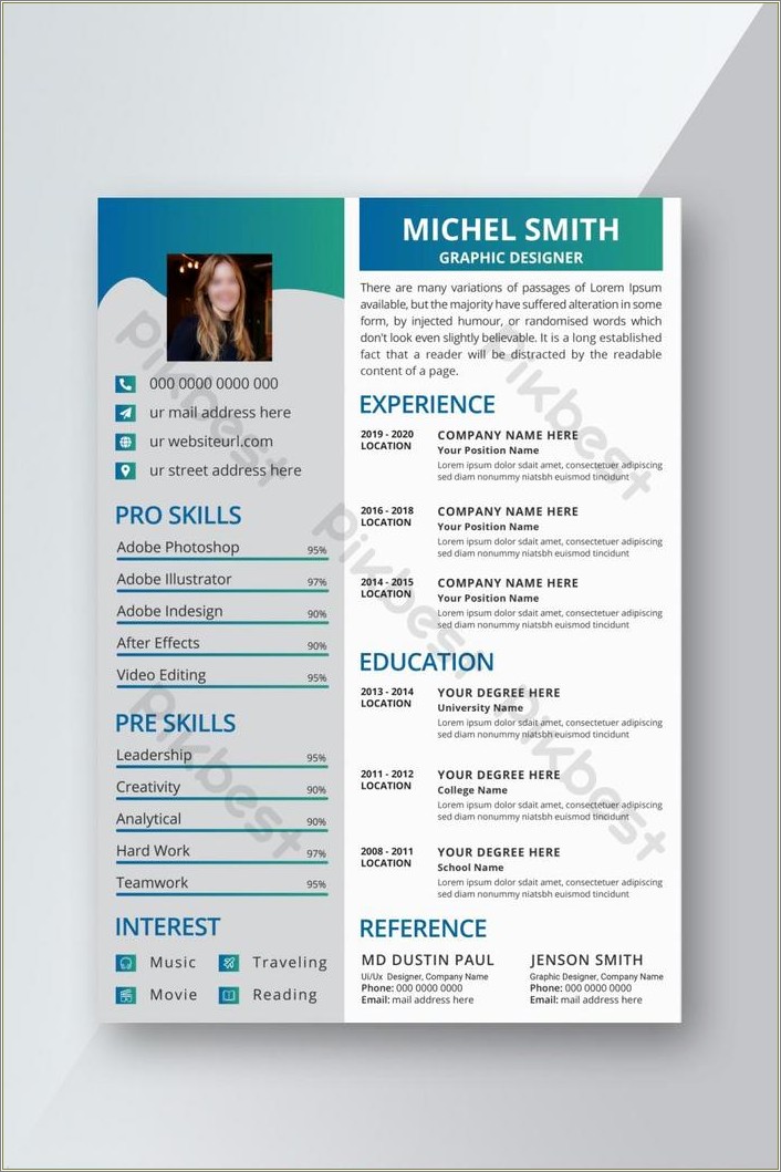 Best One Page Resume Template Free
