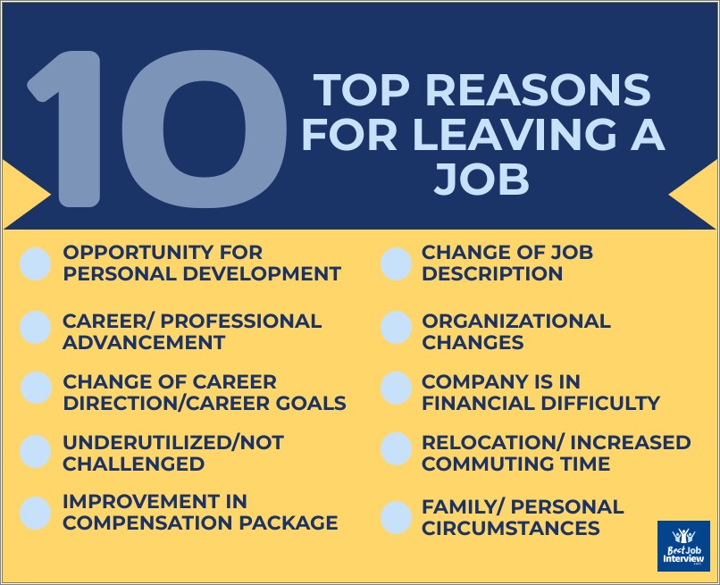 Best Reasons For Leaving Nursing Jobs Resume Application