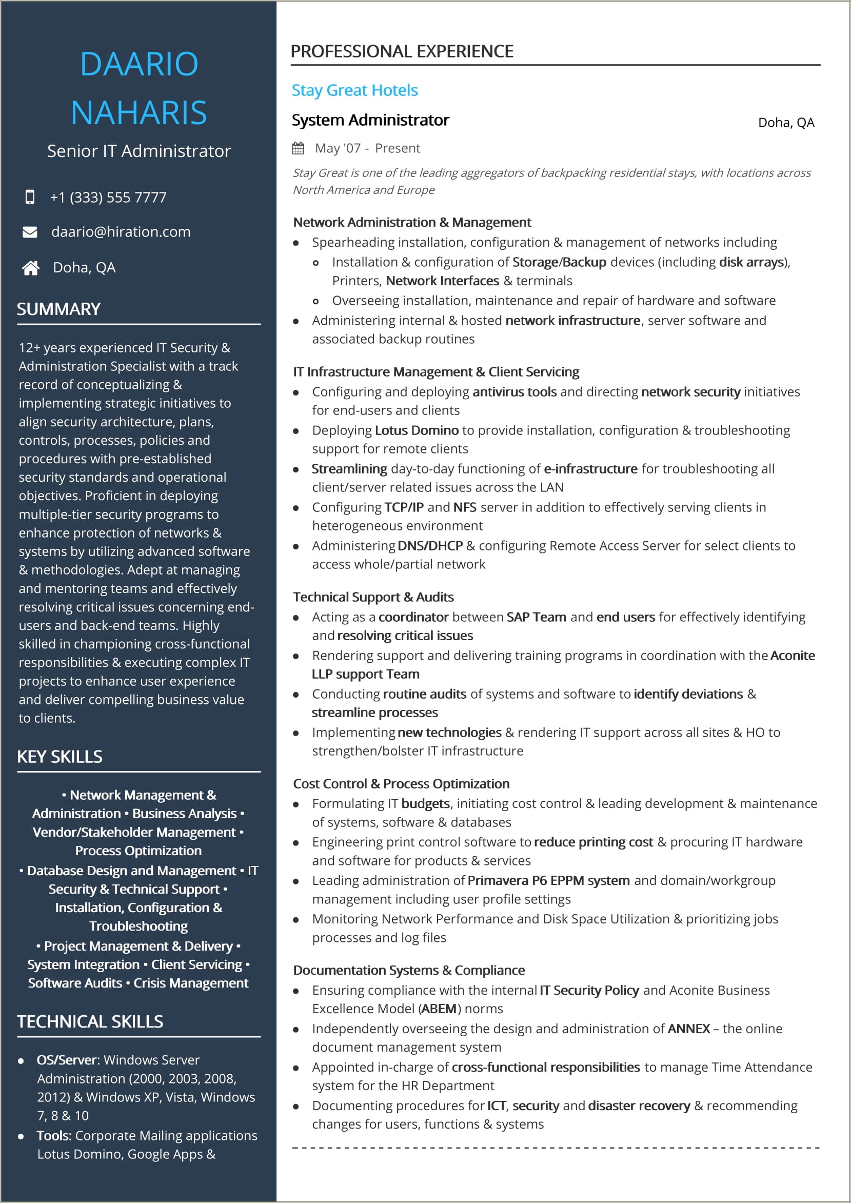 Business Analyst Cto Domain Resume Samples