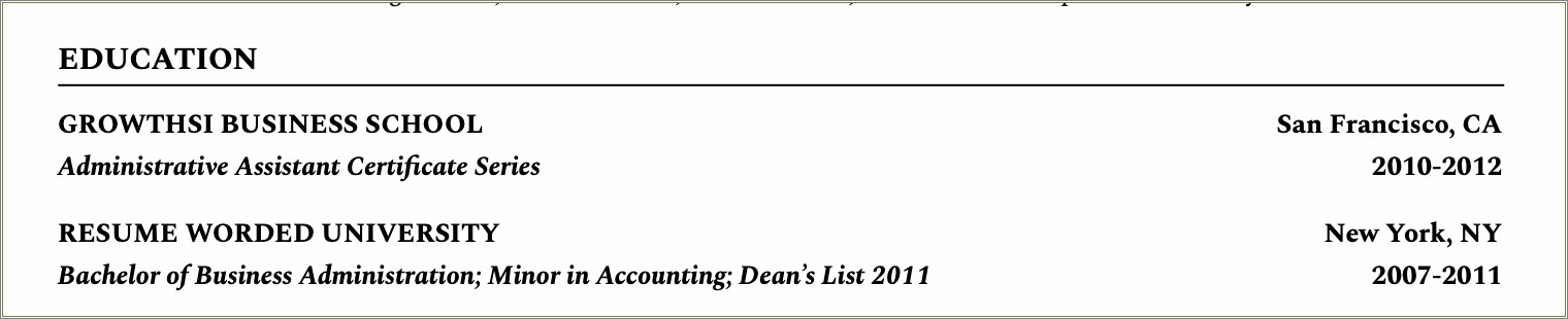 Can You Put Dean's List On Resume