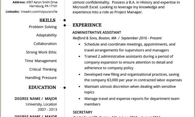 Career Objective For A Resume On Linkedin
