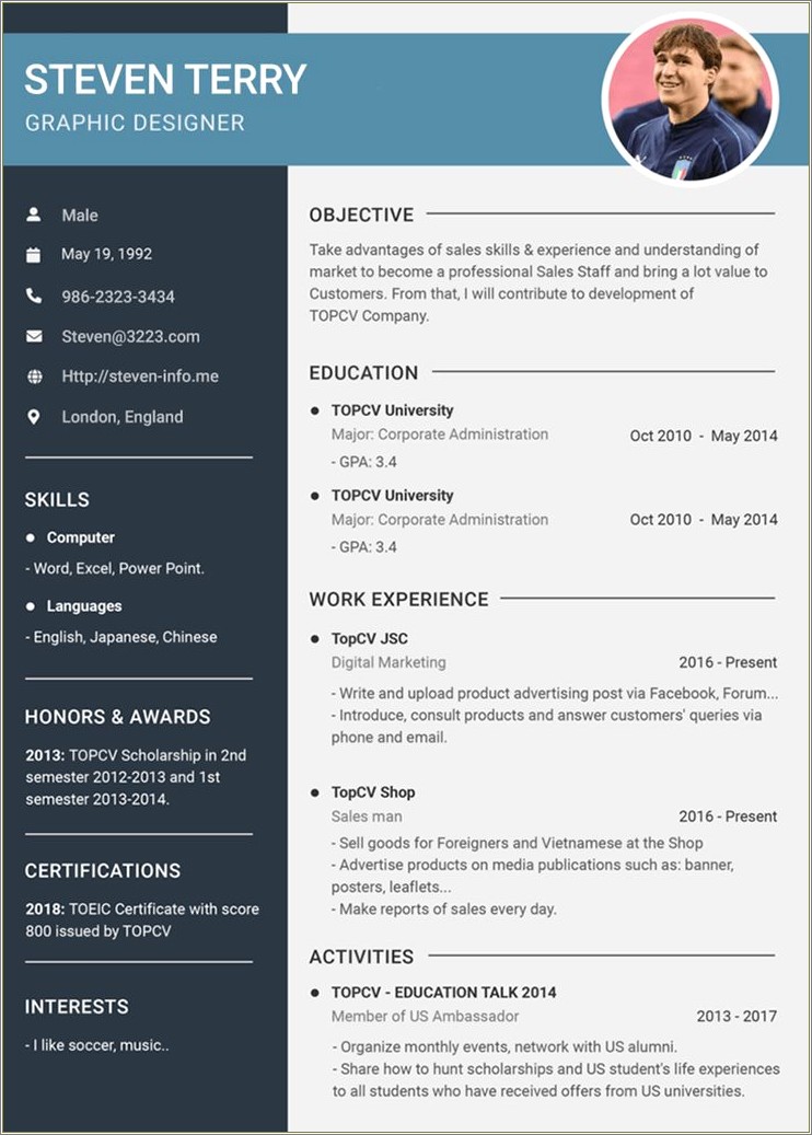Cv Resume Templates For Word 2010
