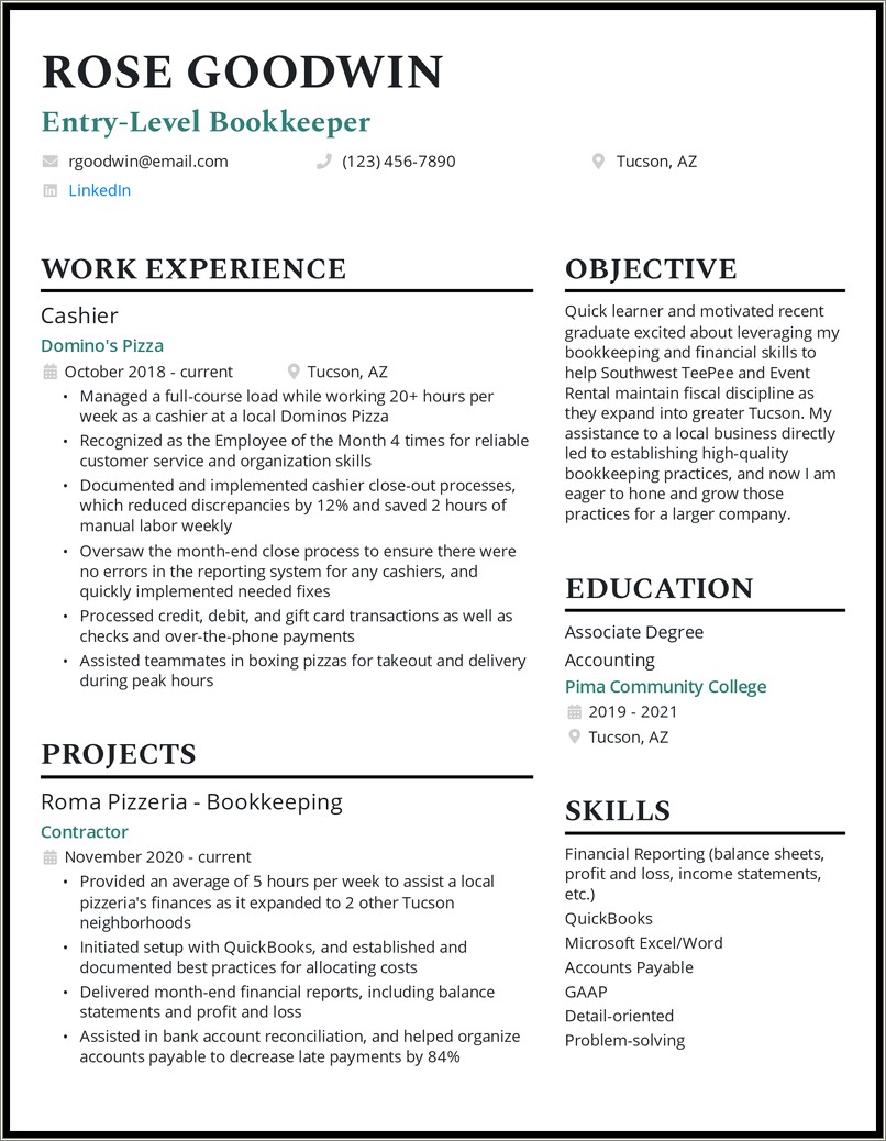 Describe Record Keeping Skills For Resume