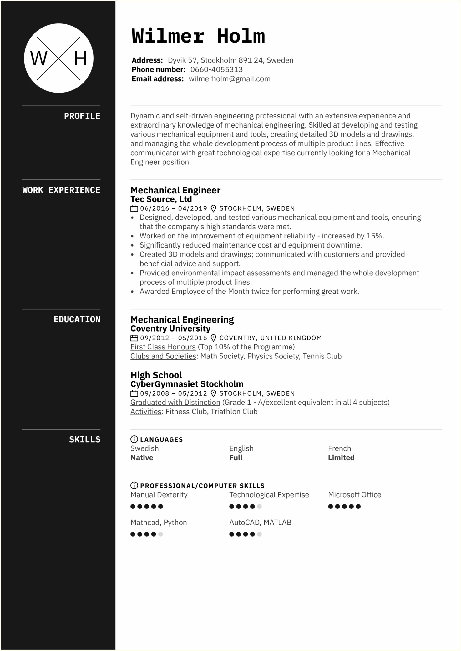 Design Engineer Job Description For Resume