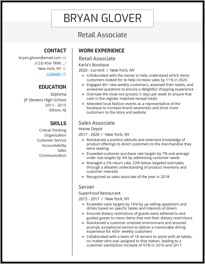Do Retail Jobs Require A Resume