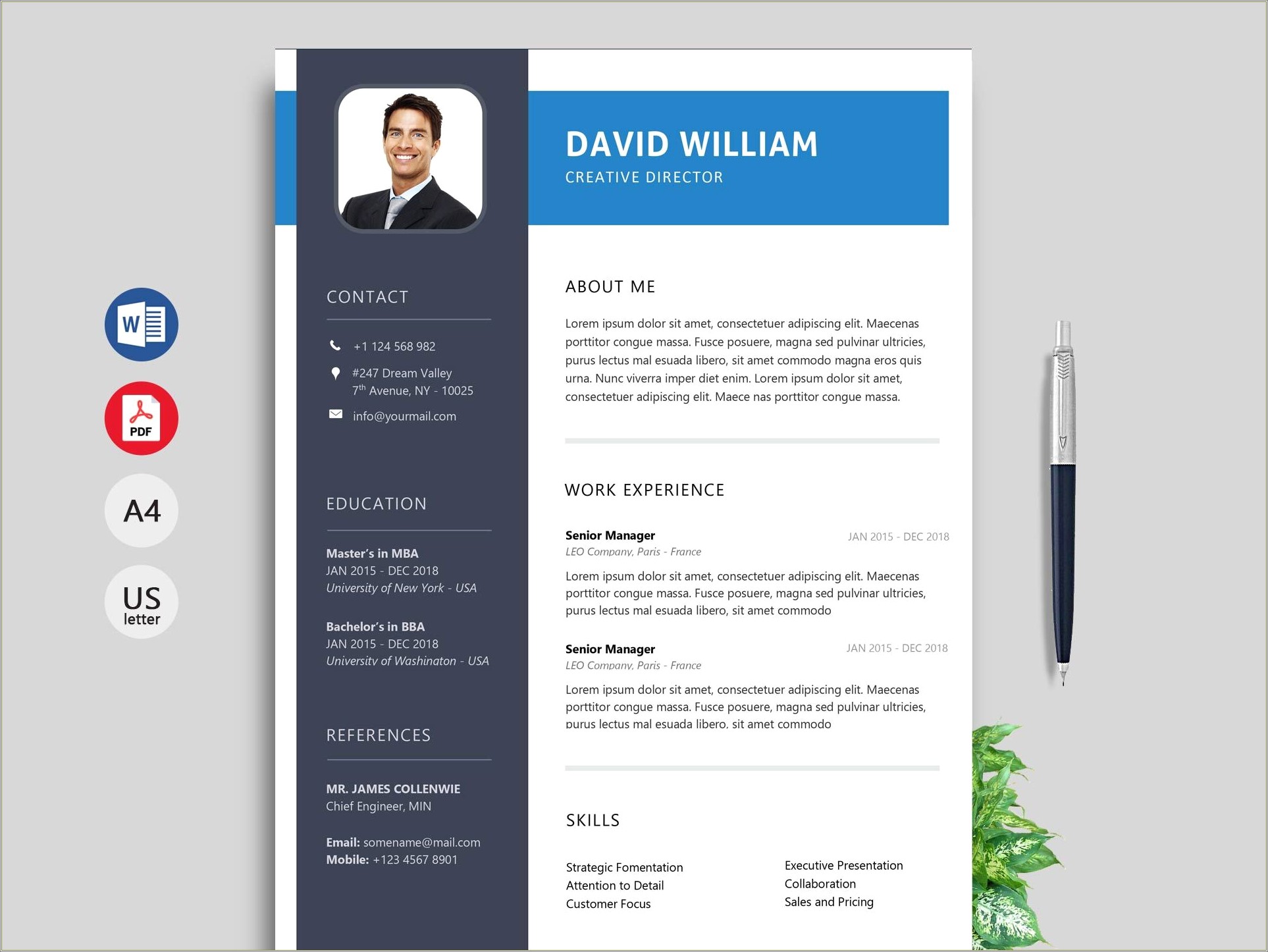 Free Creative Resume Templates Word Format Download