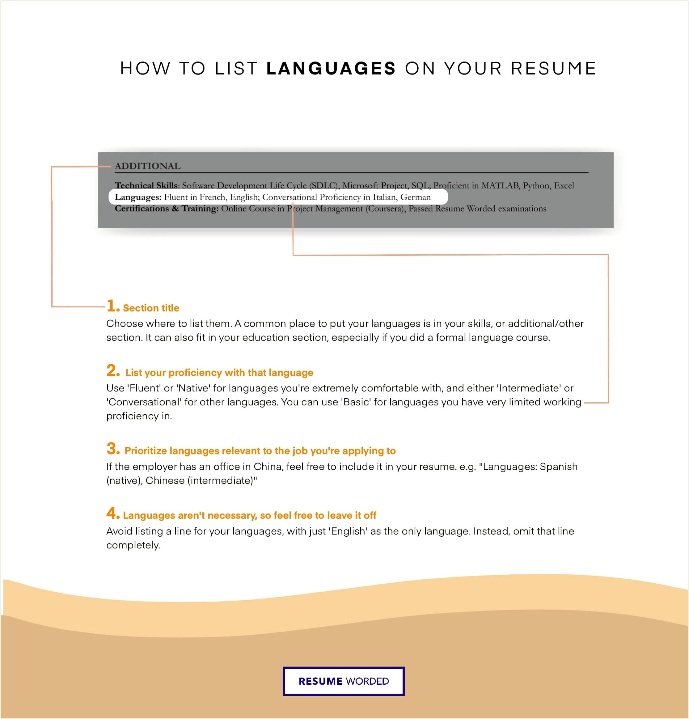 Levels Of Language Skills For Resume