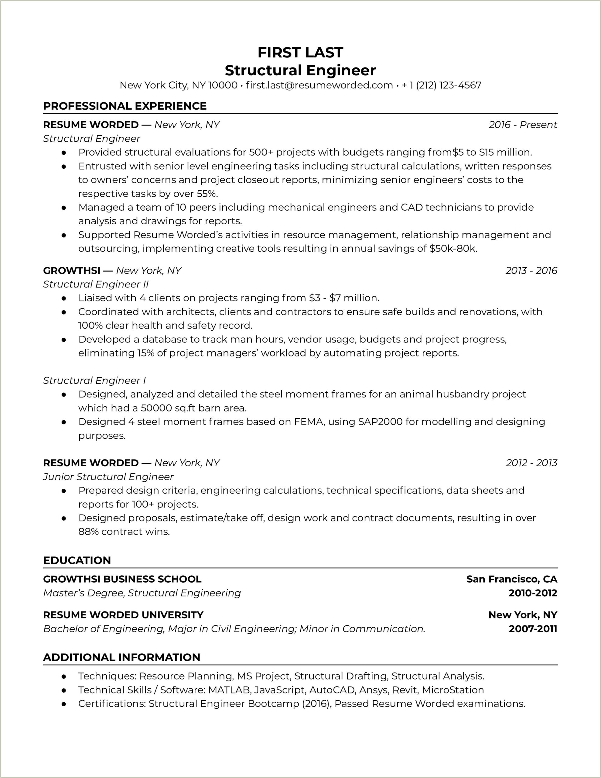 List Of Technical Skills For An Engineering Resume