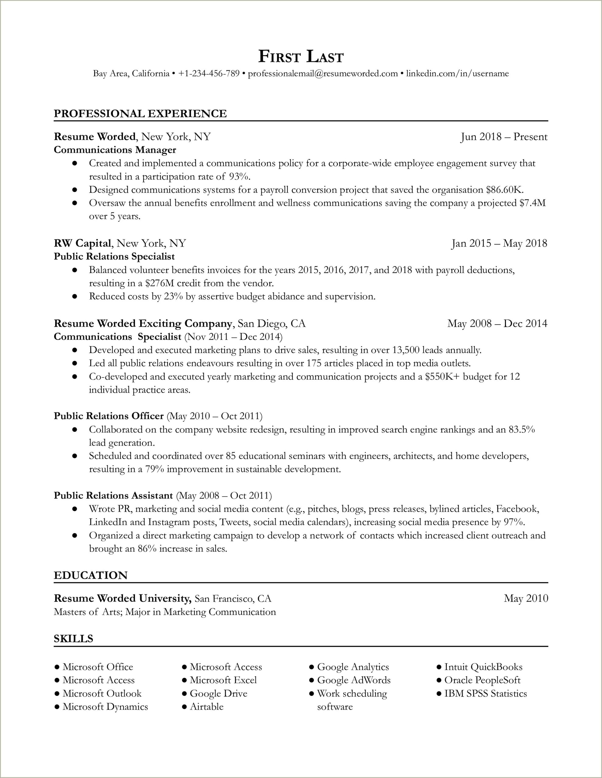 Looking To Further Interpersonal Skills On Resume