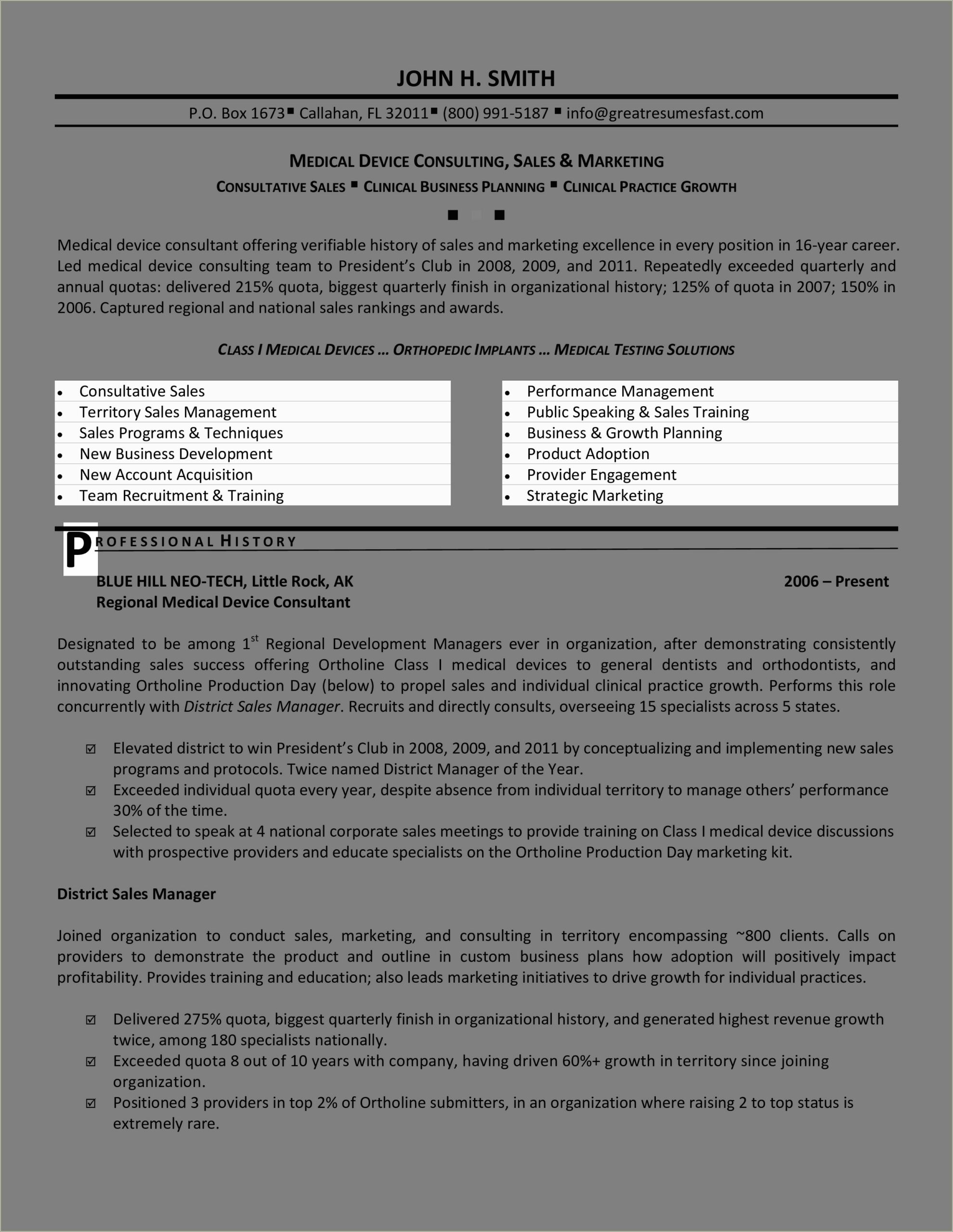 Medical Practice Marketing Consultant Resume Examples
