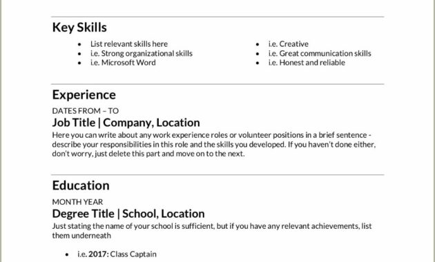 Resume Core Qualifications For No Experience