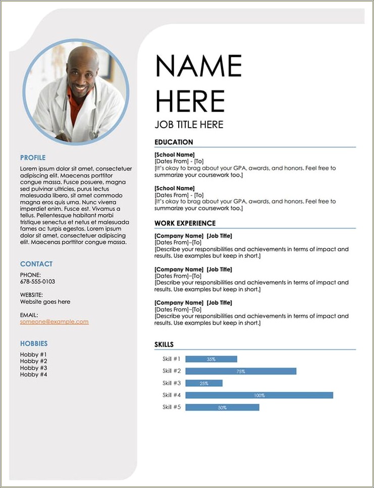 Resume Templates For Microsoft Word On Office.com