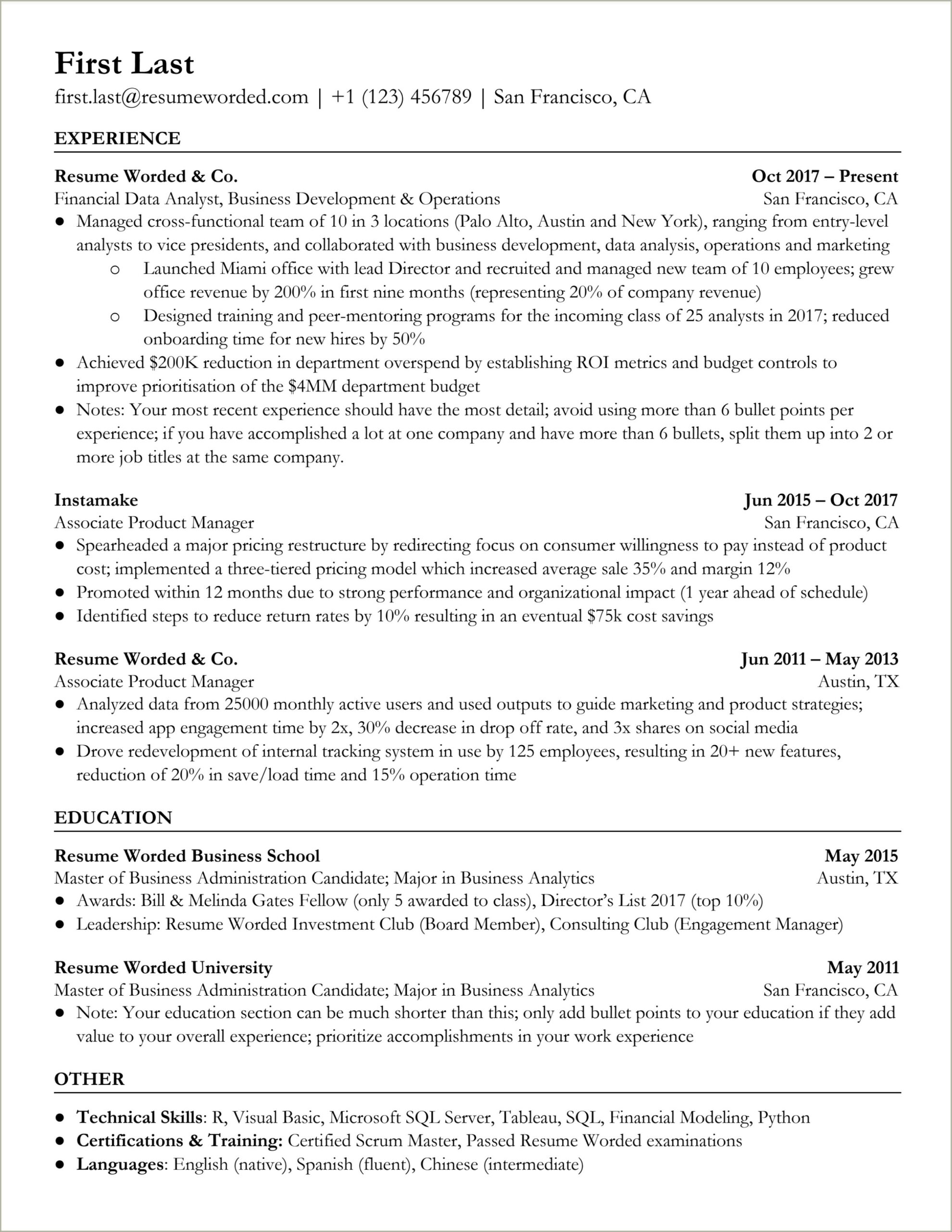 Resumes And Ats Years Of Experience