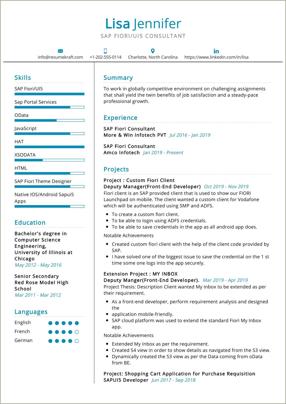Sap Abap 3 Years Experience Resume Free Download