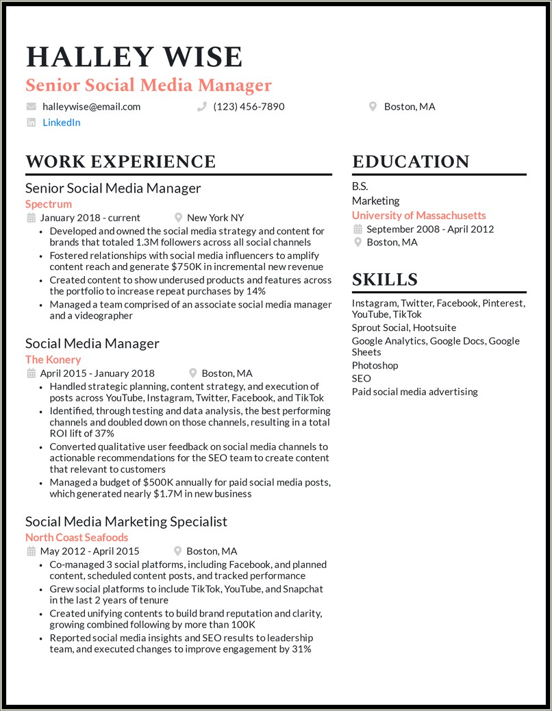 Skills To List On Marketing Resume