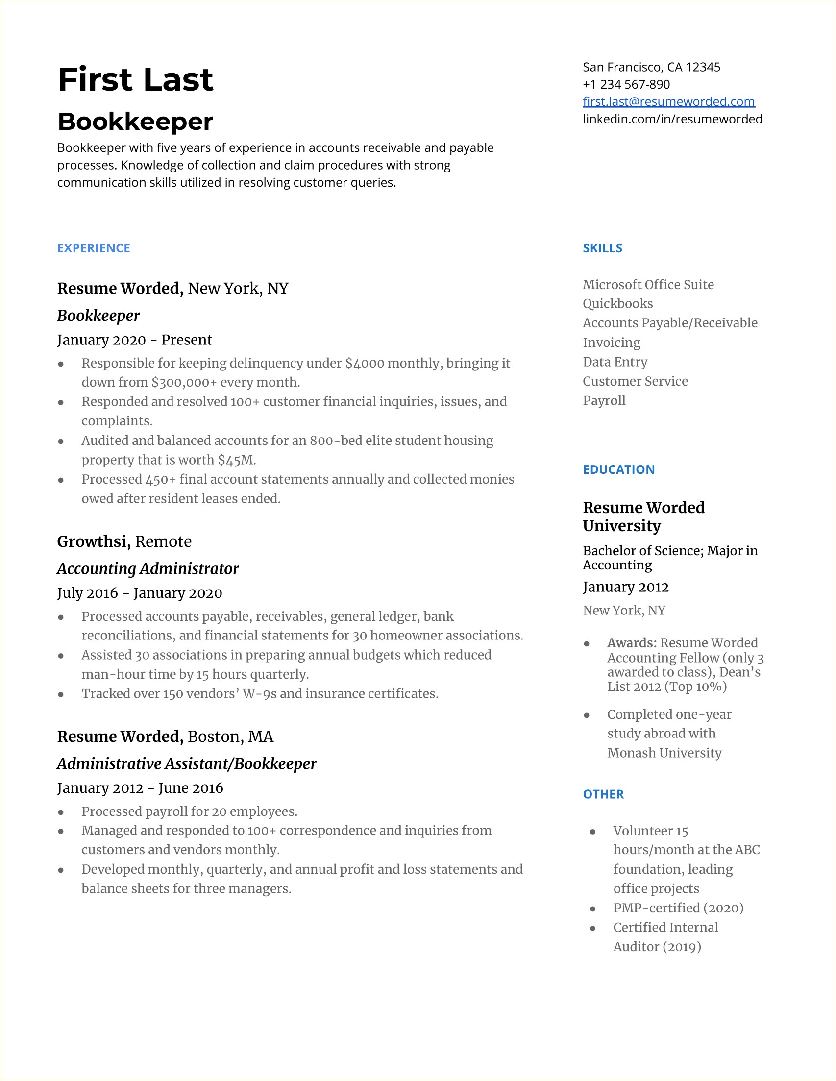 Words Other Than Assisted For Resume